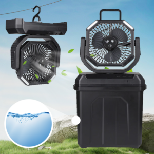 4 in 1 Mist  Camping Fan with 6L Bucket