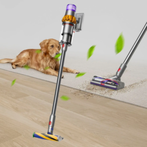 Dyson - V15 Detect Extra Cordless Vacuum with 10 accessories - Yellow/Nickel